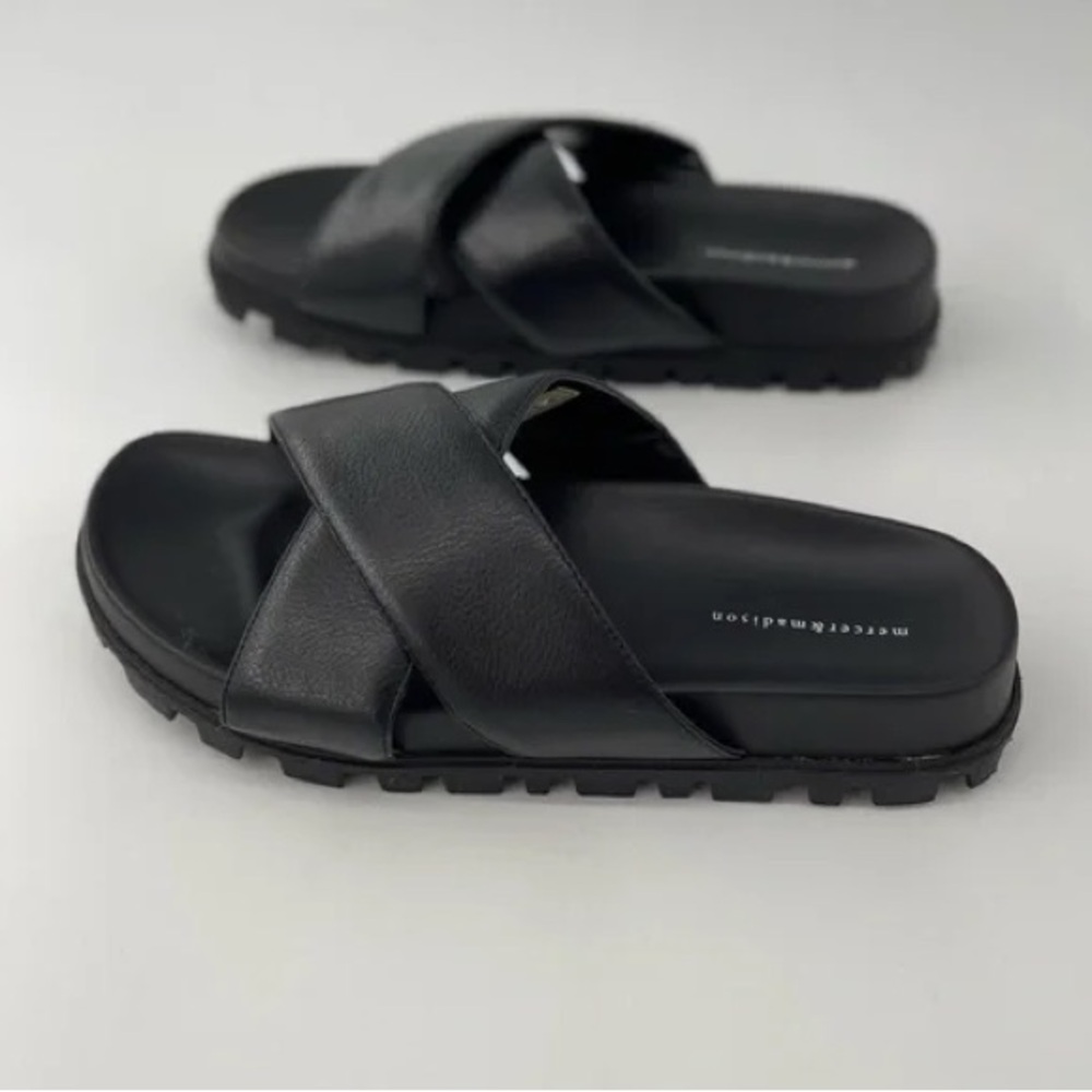 Mercer & Madison Black Slide Sandals